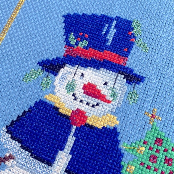 Finished Christmas Cross Stitch For Decor or Craft Project - Picture 3 of 8